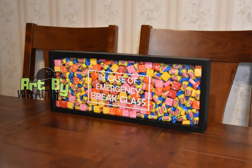 Candy Stuffed Rectangle - Wall Art Shadow Box