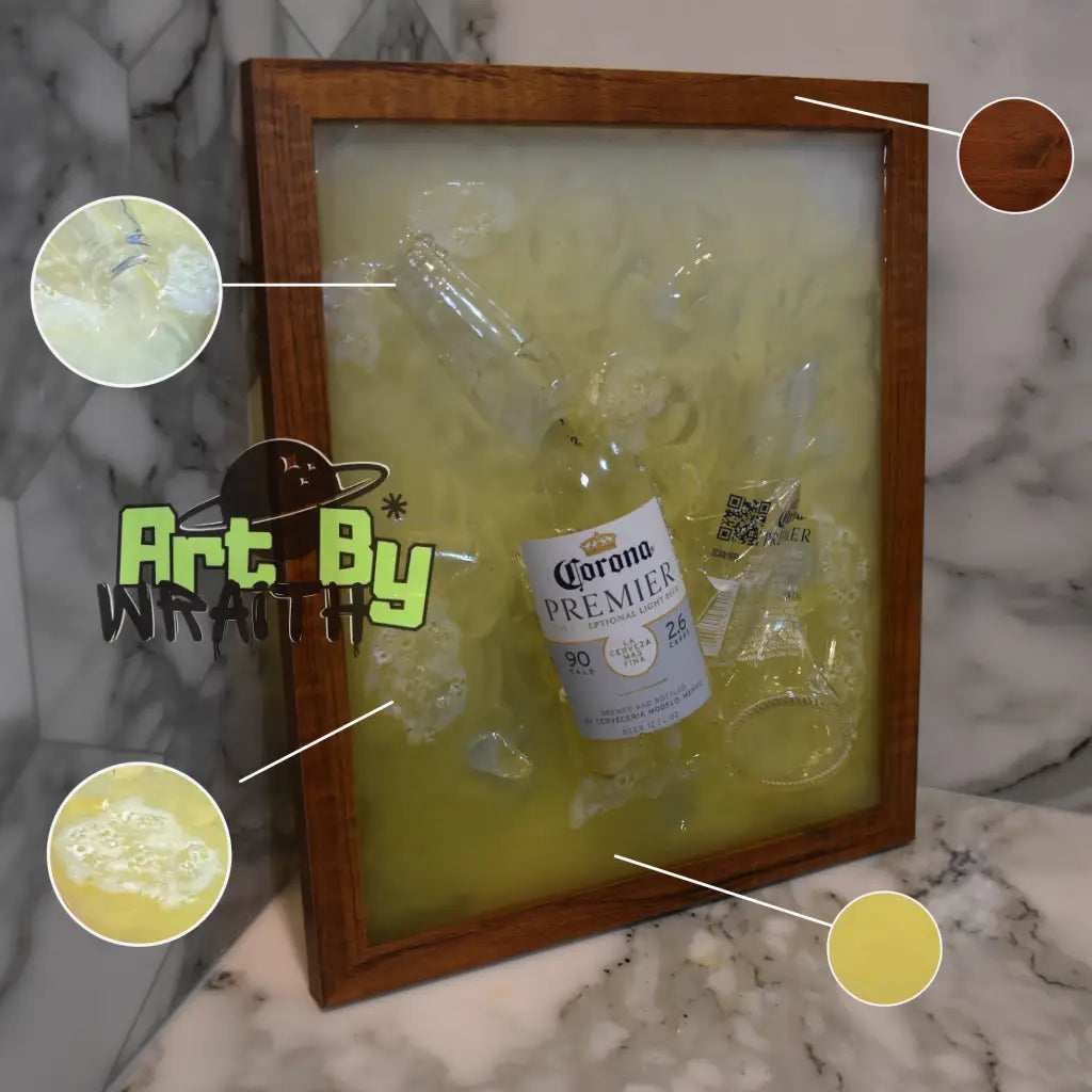 Corona Crush – Epoxy 3D Art Broken Corona Bottles