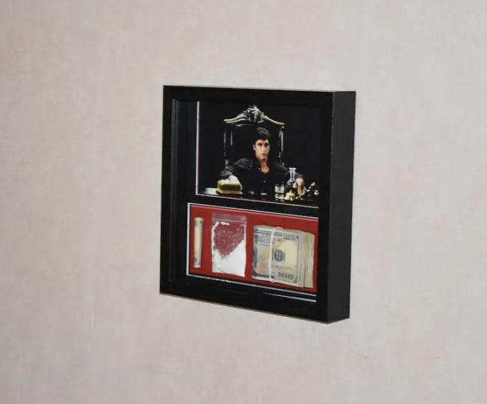 Scarface Aged Money - Wall Art Shadow Box