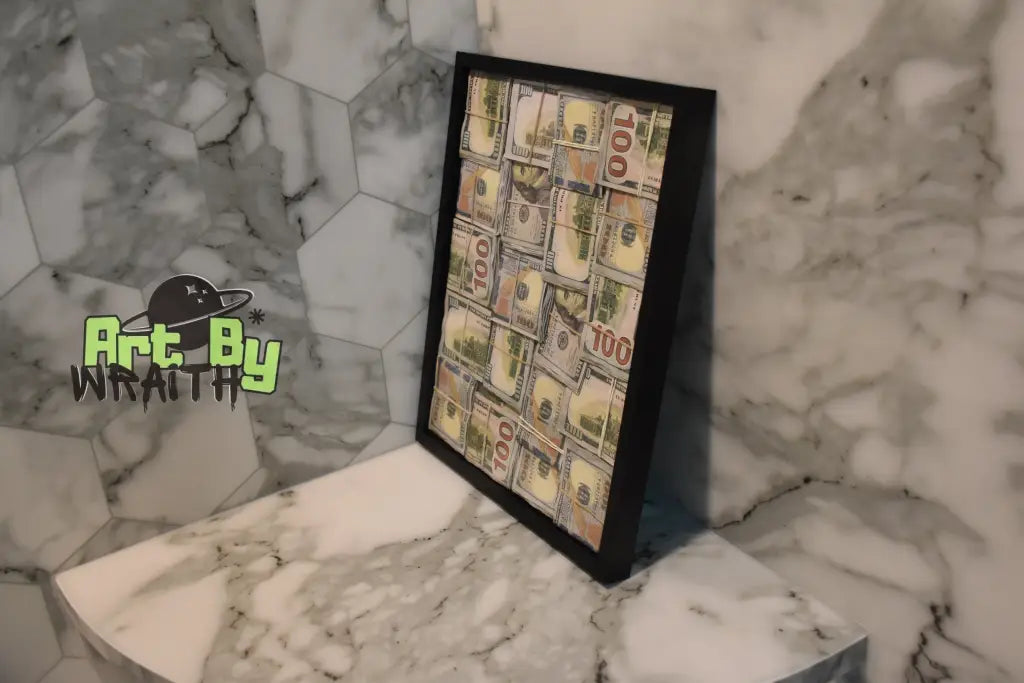 3D Folded Money Art - Wall Shadow Box