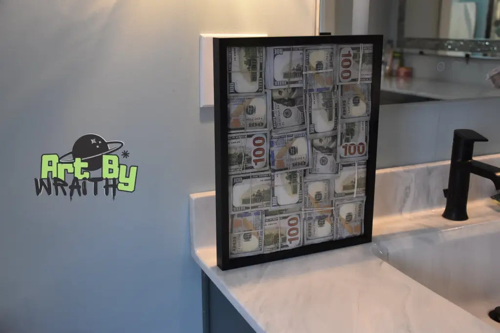 3D Folded Money Art - Wall Shadow Box