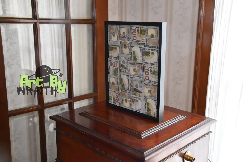 3D Folded Money Art - Wall Shadow Box