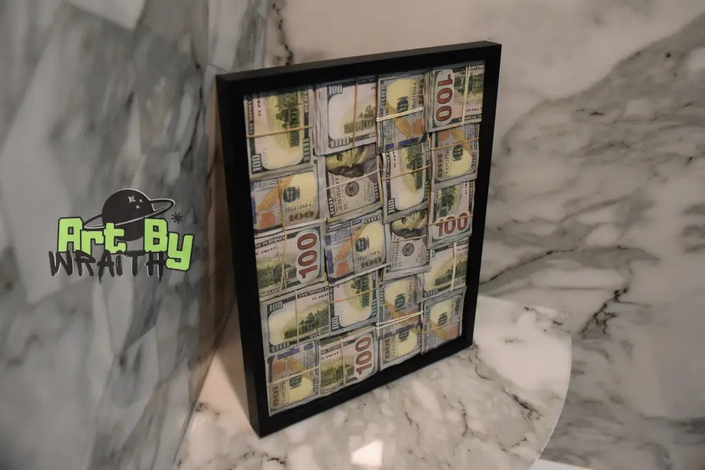 3D Folded Money Art - Wall Shadow Box