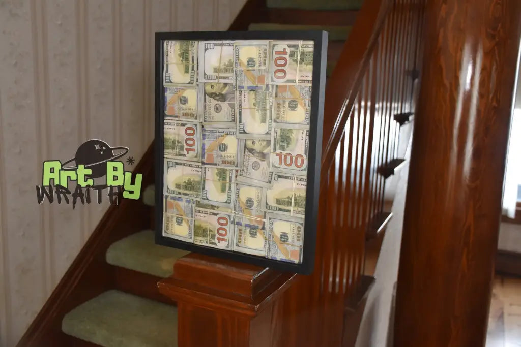 3D Folded Money Art - Wall Shadow Box