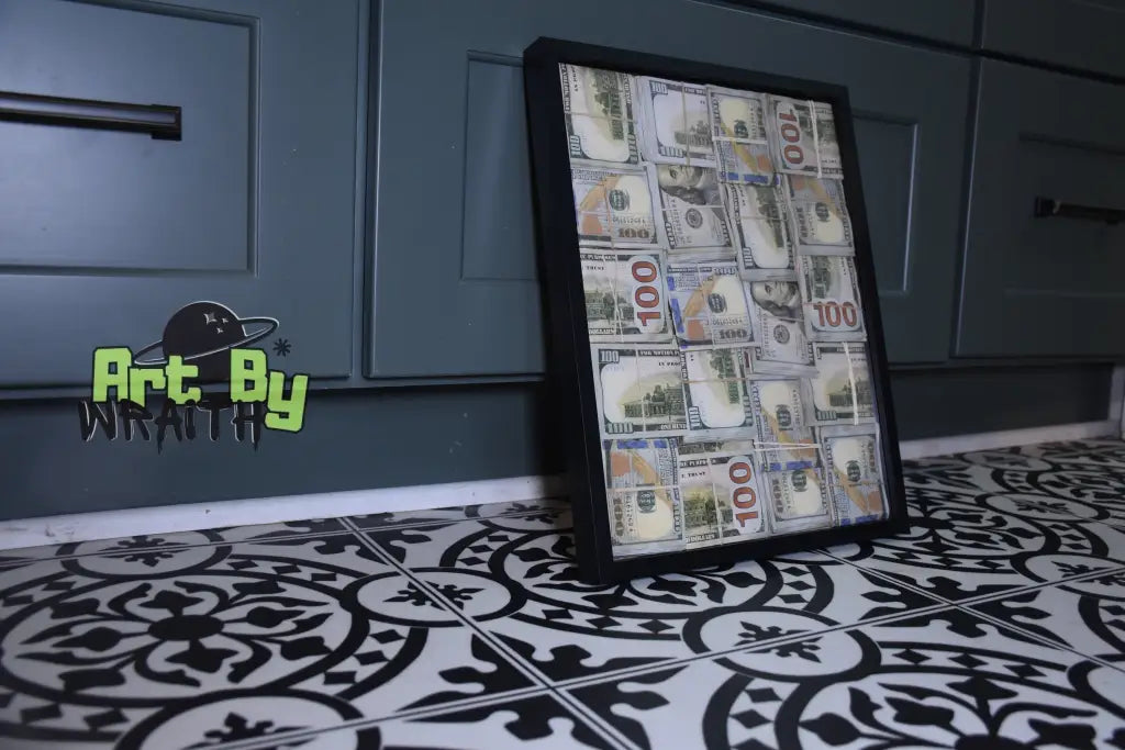 3D Folded Money Art - Wall Shadow Box