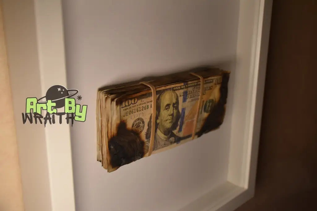 Burnt Money - Wall Art Shadow Box