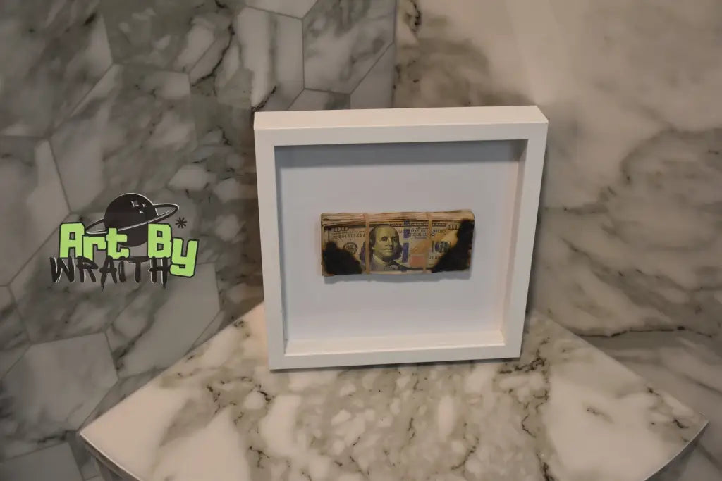 Burnt Money - Wall Art Shadow Box