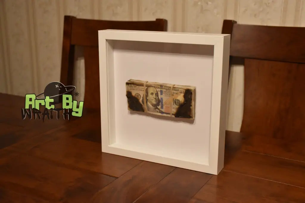 Burnt Money - Wall Art Shadow Box