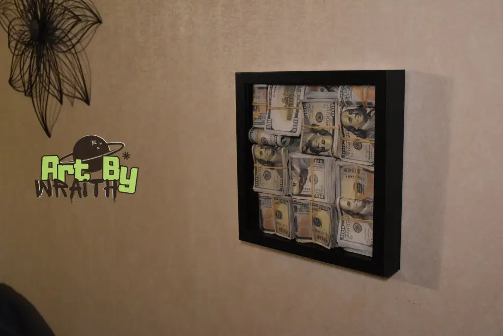 Cash & Rubber Bands - Wall Art Shadow Box