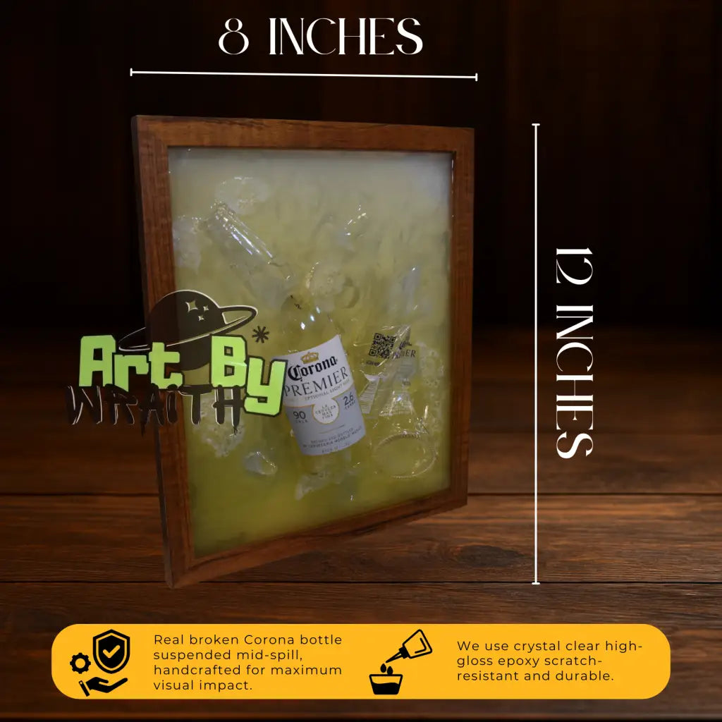 Corona Crush – Epoxy 3D Art Broken Corona Bottles