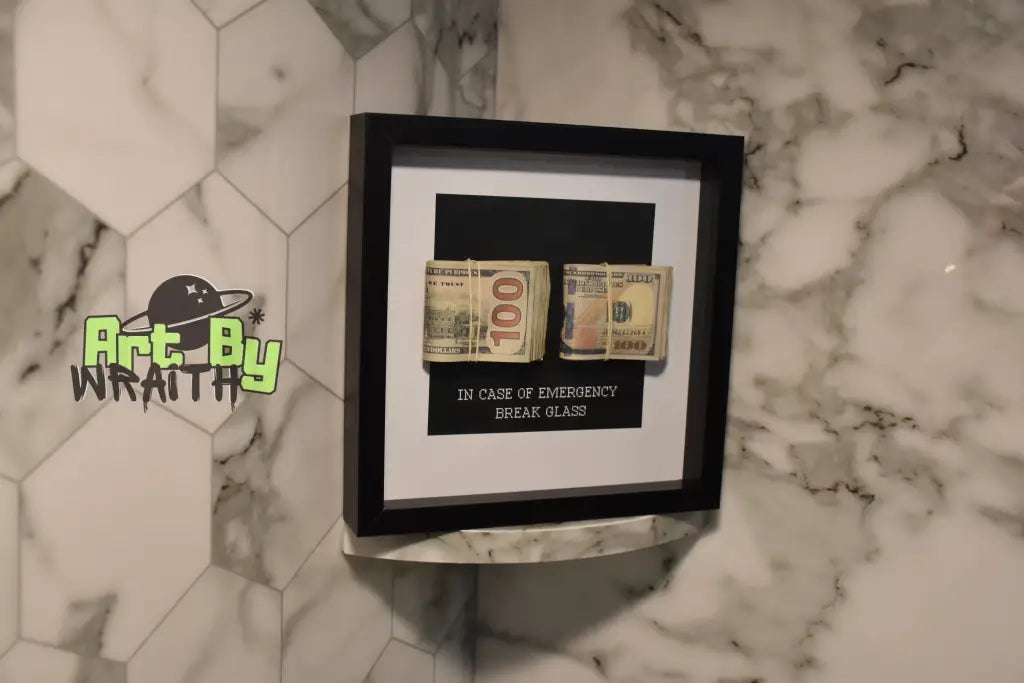 Folded Aged Money - Wall Art Shadow Box