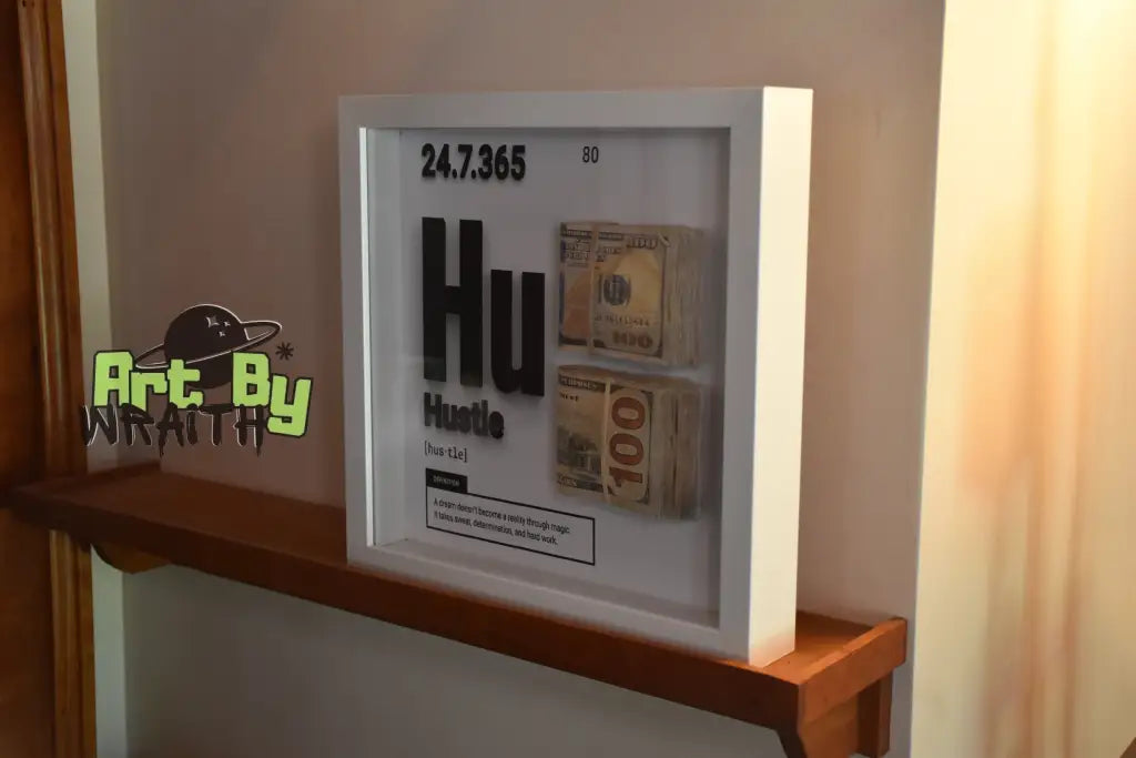 Hustle Aged Money - Wall Art Shadow Box