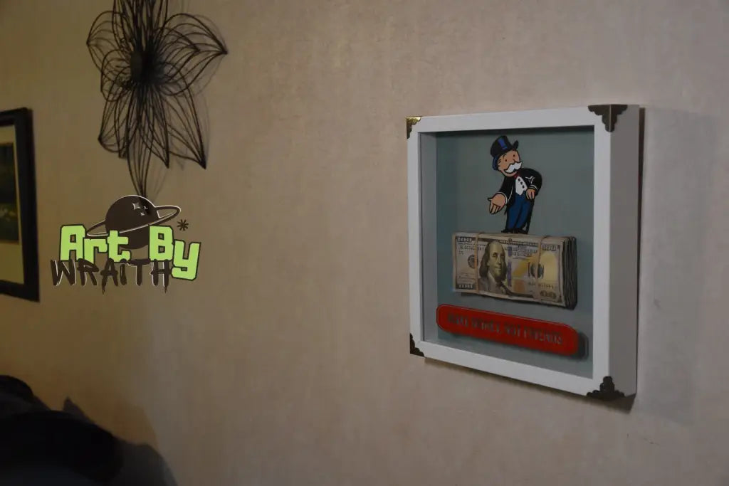 Monopoly Money Art - Wall Shadow Box