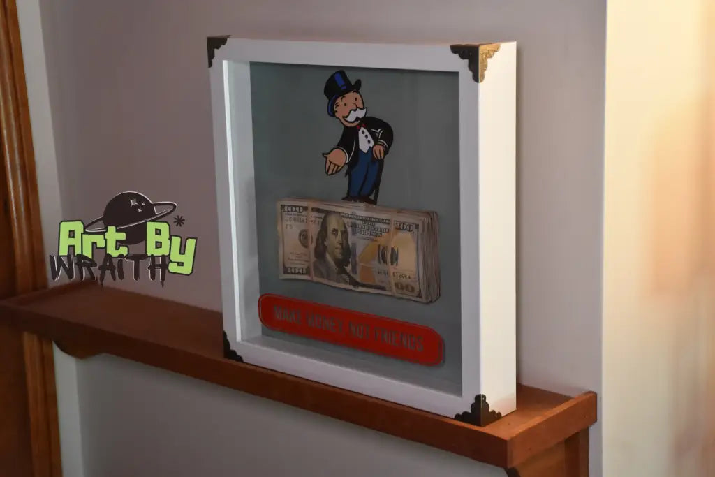 Monopoly Money Art - Wall Shadow Box