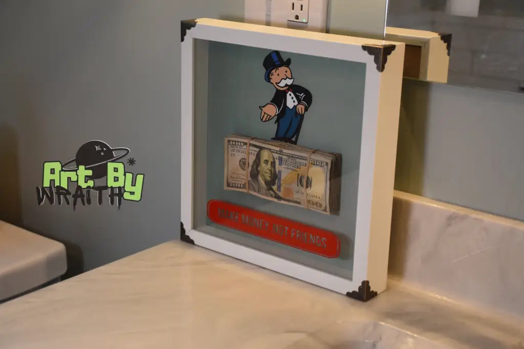 Monopoly Money Art - Wall Shadow Box