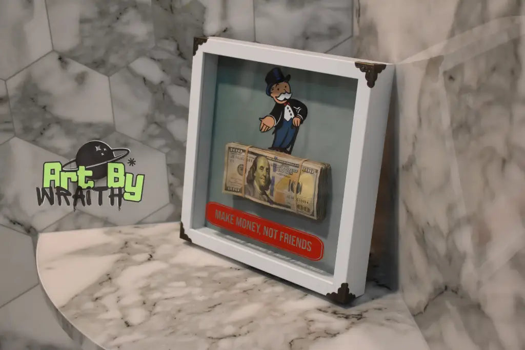 Monopoly Money Art - Wall Shadow Box