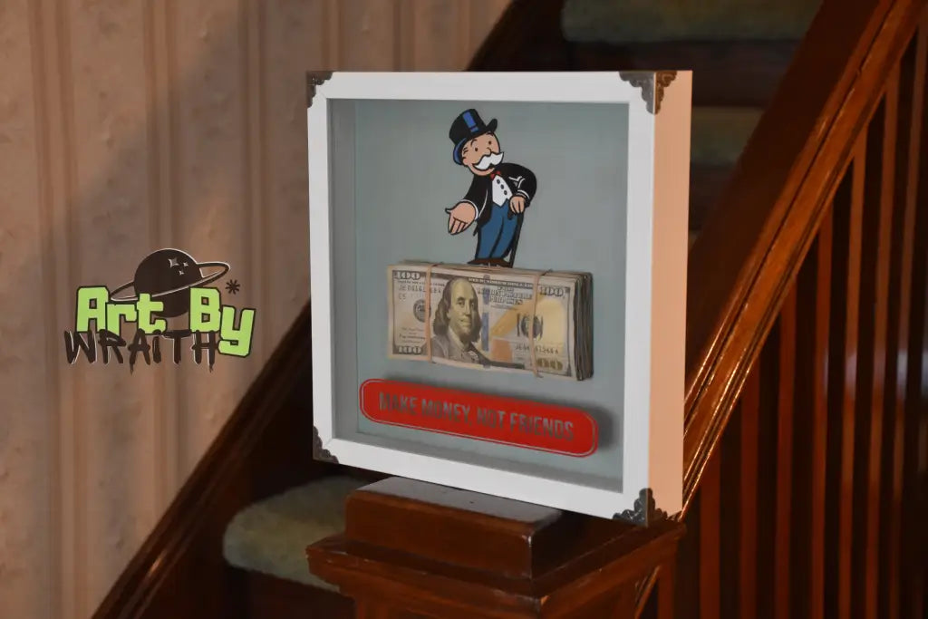 Monopoly Money Art - Wall Shadow Box