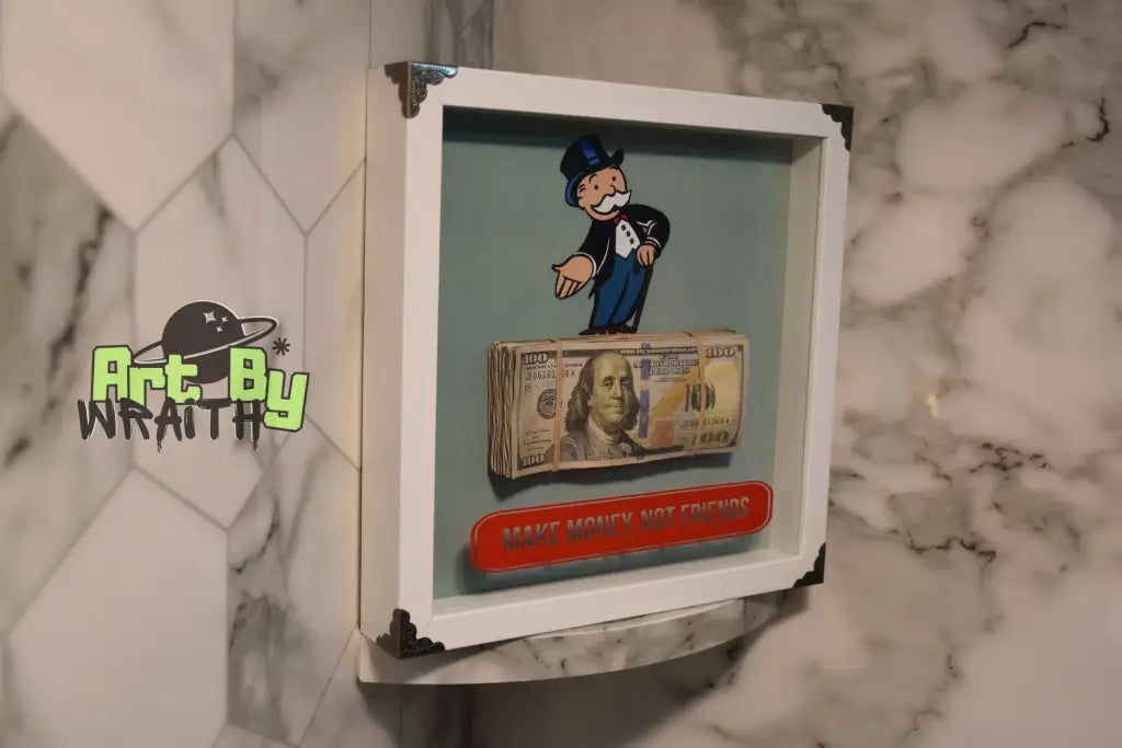 Monopoly Money Art - Wall Shadow Box