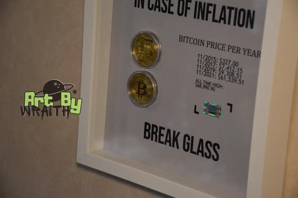 Panic Bitcoin - Wall Art Shadow Box