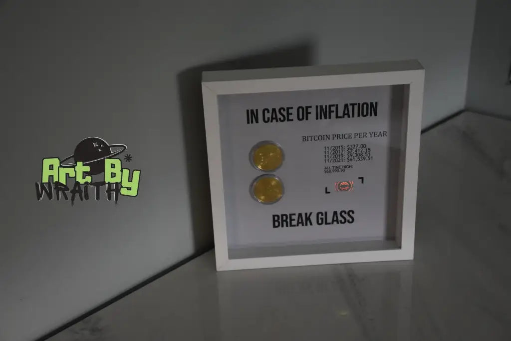 Panic Bitcoin - Wall Art Shadow Box