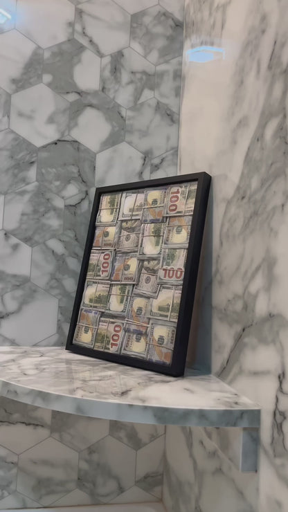 3D Folded Money Art - Wall Art Shadow Box