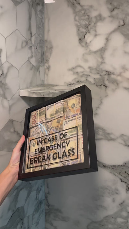 Blacked out Folded Money - Wall Art Shadow Box