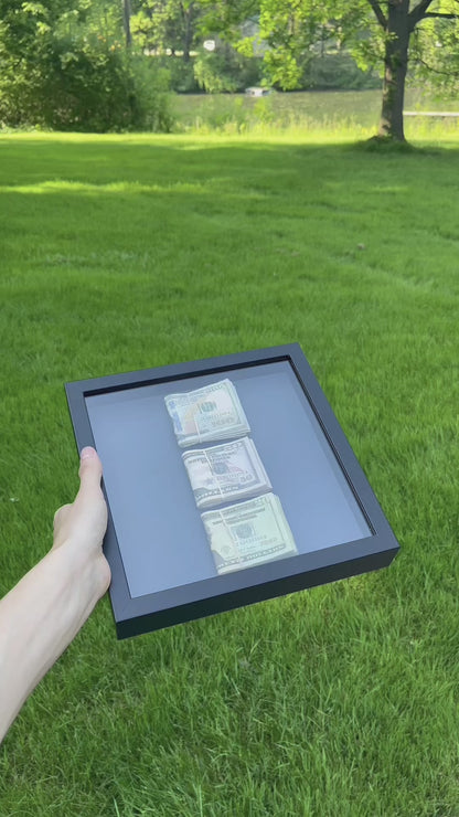 Triple Cash Stack - Wall Art Shadow Box