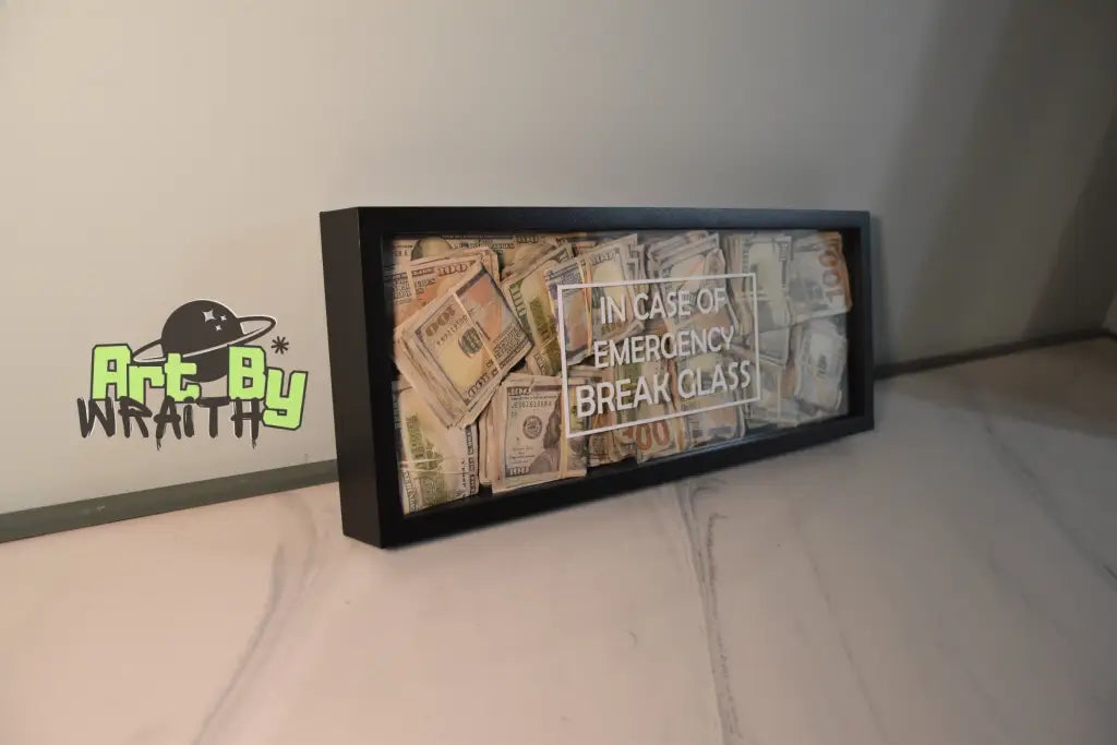 Rectangle Cash Stuffed Canvas - Wall Art Shadow Box