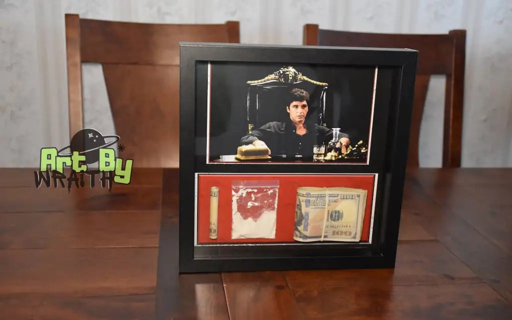 Scarface Aged Money - Wall Art Shadow Box