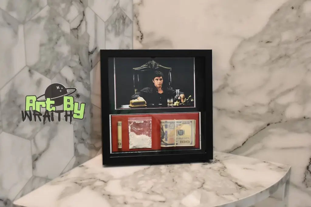 Scarface Aged Money - Wall Art Shadow Box