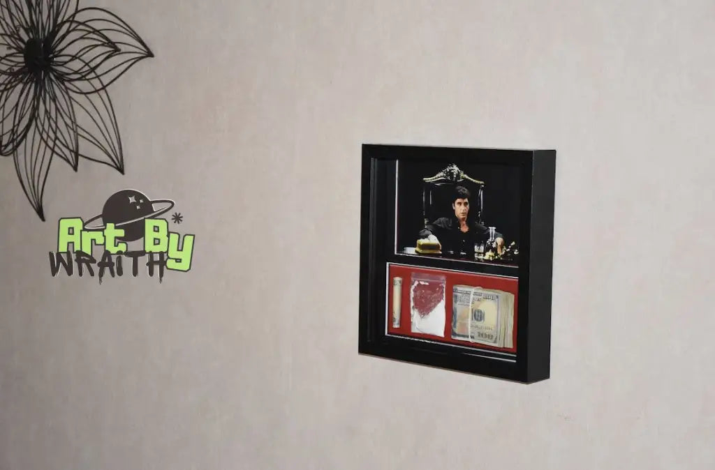 Scarface Aged Money - Wall Art Shadow Box