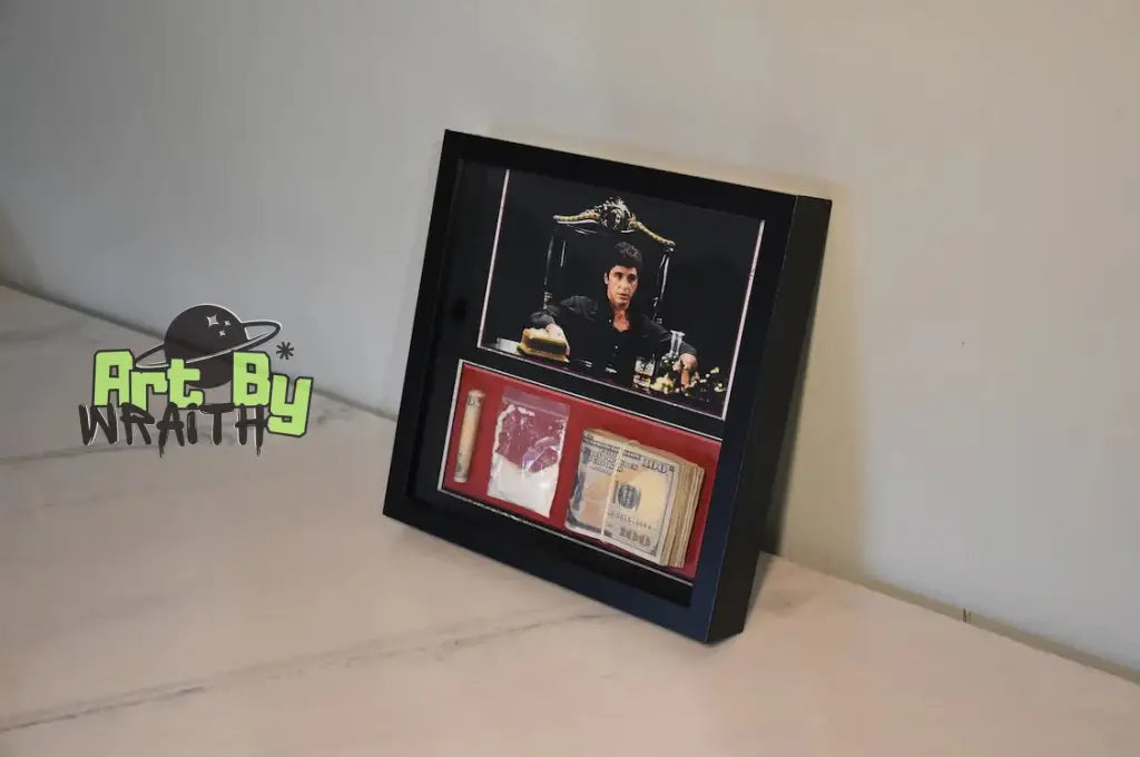 Scarface Aged Money - Wall Art Shadow Box