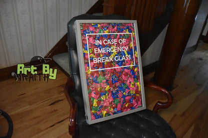 Stuffed Sour Candy - Wall Art Shadow Box