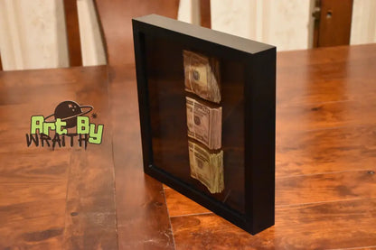 Triple Cash Stack - Wall Art Shadow Box