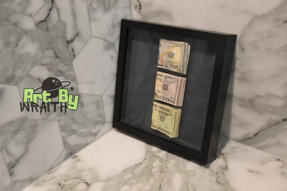 Triple Cash Stack - Wall Art Shadow Box