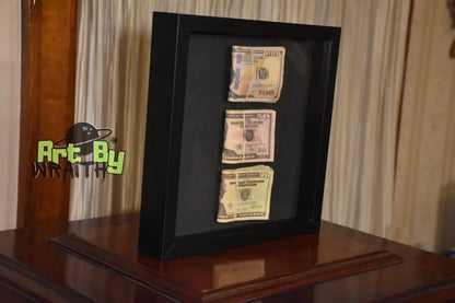 Triple Cash Stack - Wall Art Shadow Box