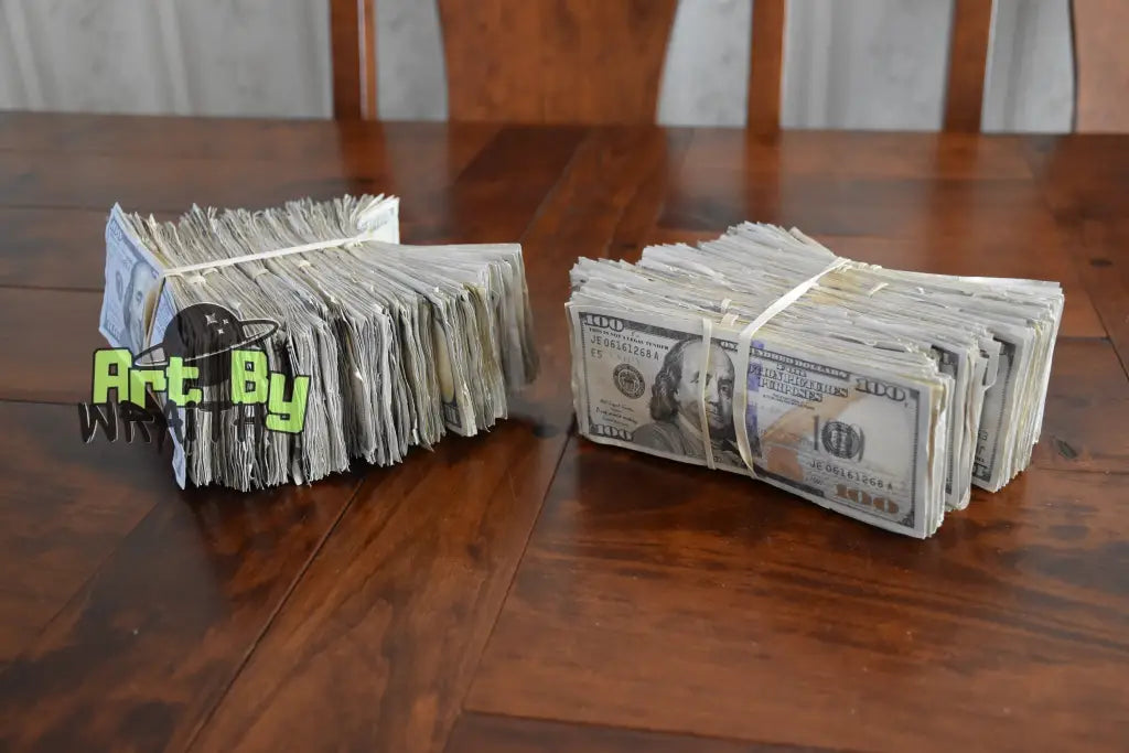 Ultra Realistic Movie Prop Money - 100 Dollar Bills 20 Bands