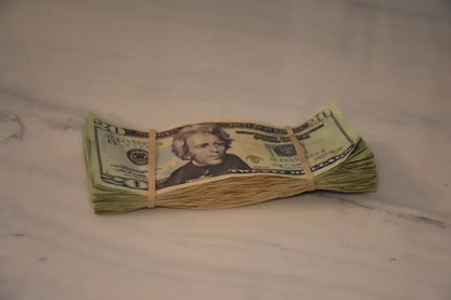 Ultra Realistic Movie Prop Money - 20 Dollar Bills - 2 Bands