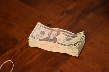 Ultra Realistic Movie Prop Money - 20 Dollar Bills - 2 Bands