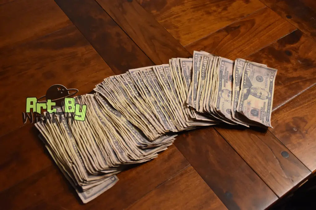 Ultra Realistic Movie Prop Money - 50 Dollar Bills 2 Bands