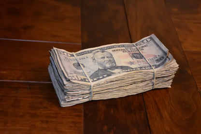 Ultra Realistic Movie Prop Money - 50 Dollar Bills 2 Bands