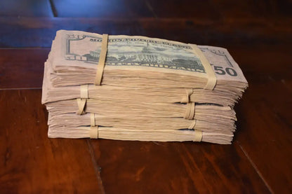 Ultra Realistic Movie Prop Money - 50 Dollar Bills 5 Bands